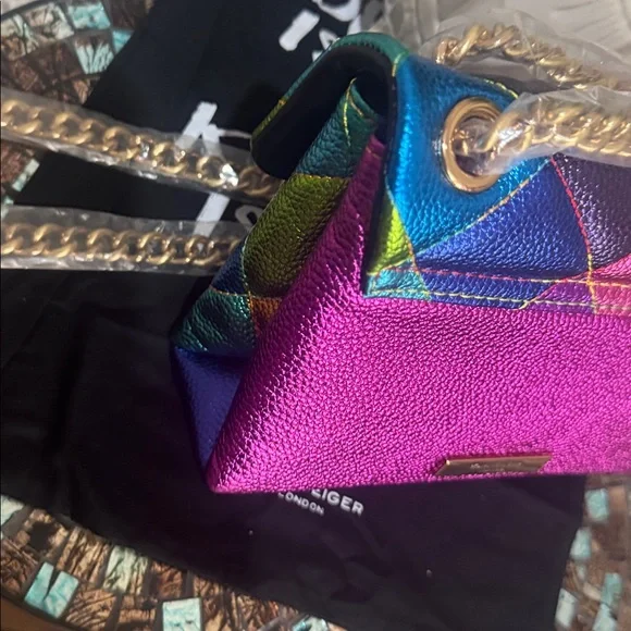 ❤️❤️❤️🍇Host Pick❤️❤️🩷🍇Kurt Geiger Rainbow Quilted Shoulder Bag - Picture 10 of 17